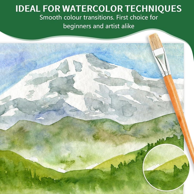 KORCCI Watercolor Paper Pad (8.3"x11.7"-A4), 20 Sheets Watercolor Sketchbook, 140lb/300gsm, Glue Bound, Natural White, Cold Press & Acid-Free Water Color Paper for Beginner Students - Image 5